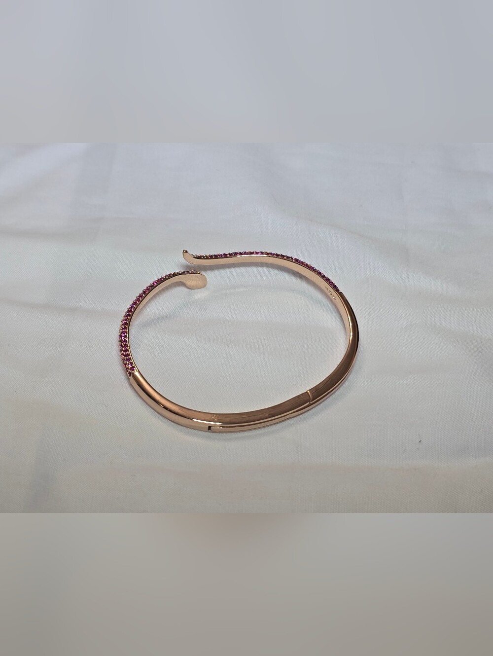 Swarovski Leslie Snake Bangle – Rose Gold Tone, Fuchsia Crystal Pavé - Picture 5 of 8